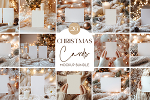 Christmas Card Mockup Bundle