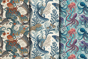 Seamless Pattern Set Sea Creatures, a Pattern Graphic by Designs by Helen Trupak (Thumbnail 3 of 11)