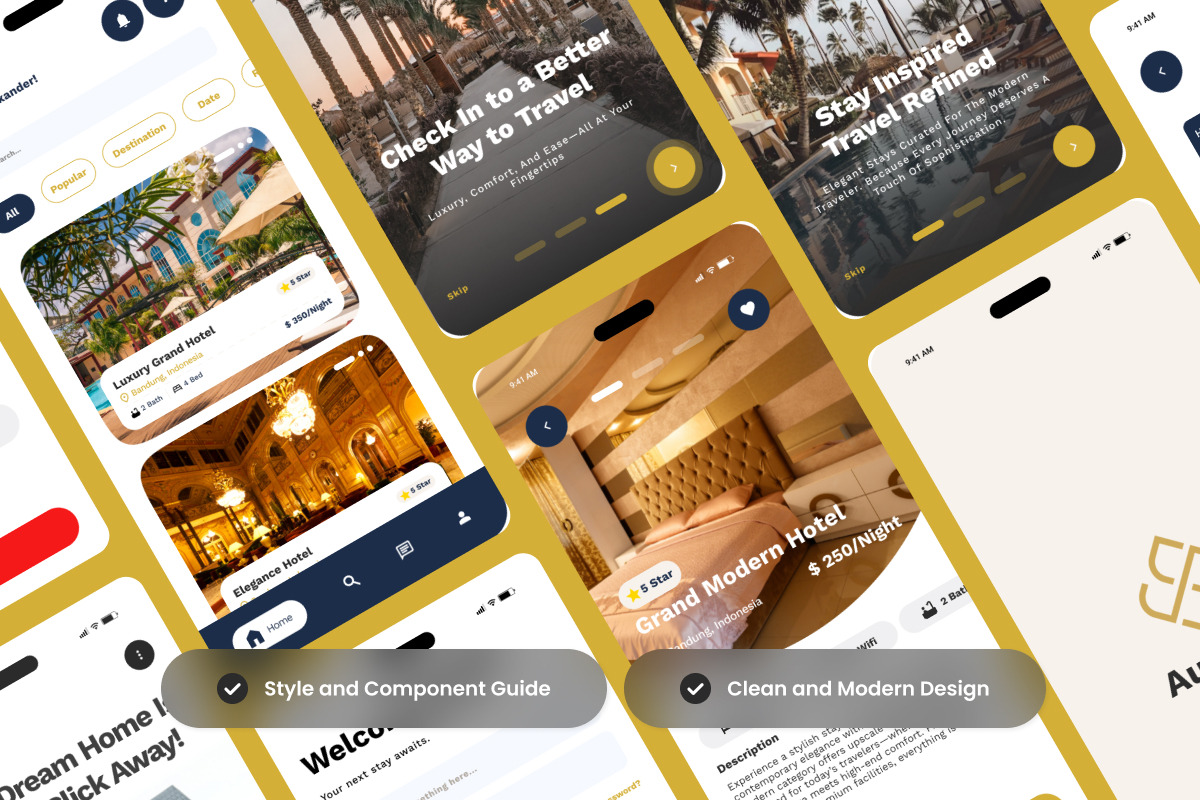 Aurévia – Elegant Hotel Booking App, an App Template by productype1 (Photo 3 of 5)