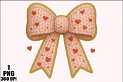 Valentine's Day Faux Knit Bow PNG, an Illustration by Daily.Designs (Thumbnail 1 of 5)