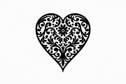 Floral Heart Silhouette Set, an Illustration by Gfx_Store (Thumbnail 14 of 21)
