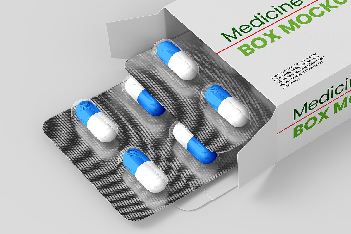 Medicine Pill Box Mockup - 8 views, a Packaging Mockup by Illusiongraphic (Photo 23 of 25)