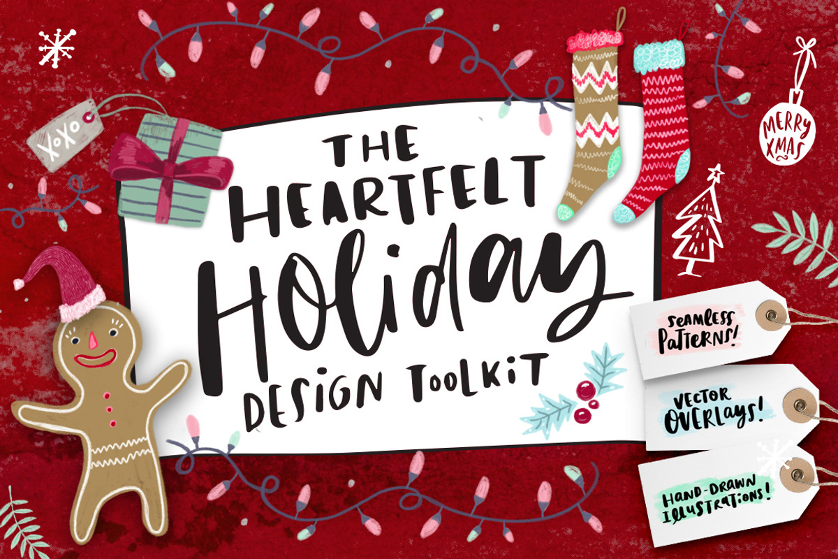 Holiday Toolkit Christmas Xmas, a Seasonal Illustration by Shelly Laslo Illustration (Photo 1 of 9)