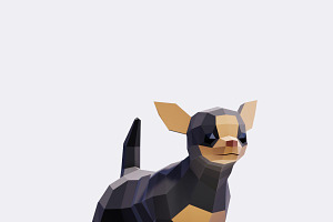 Low Poly Chihuahua Dog