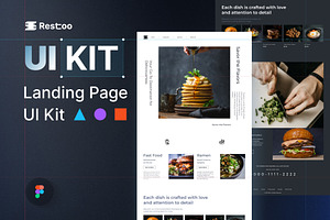 Restoo - Restaurant UI Kit, an UI Kit Template by hiddemaru