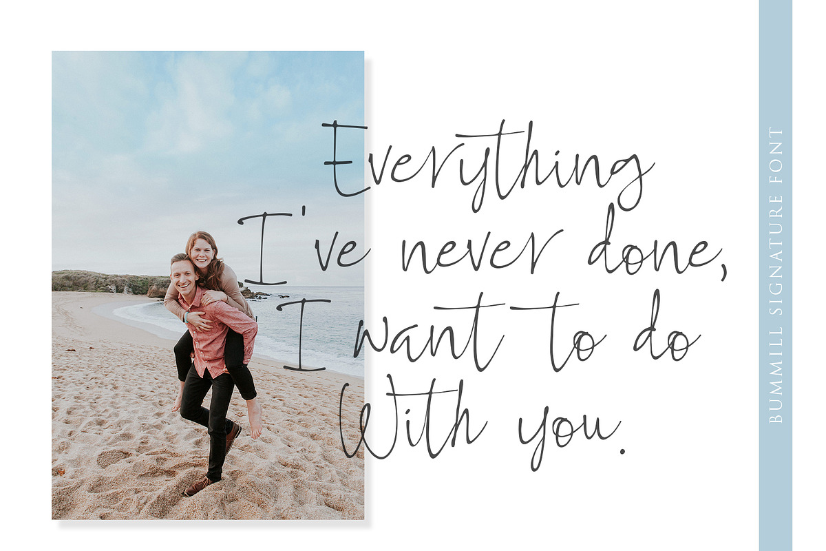 Bummill Signature Font preview 5