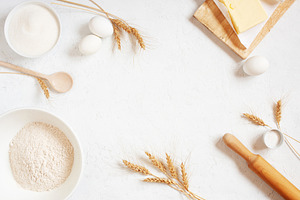 White baking background