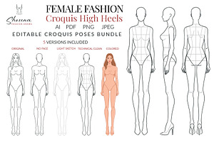 Female Fashion Croquis High Heels