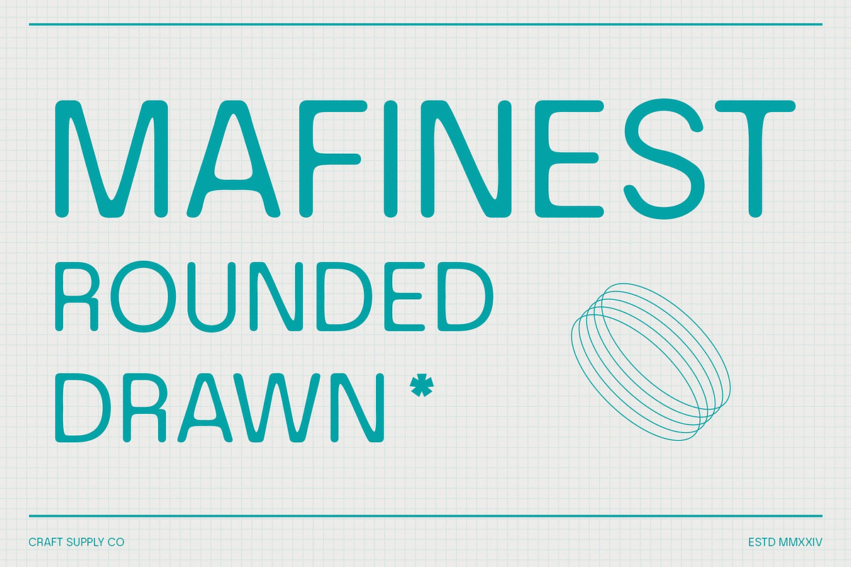 Mafinest Rounded Drawn, a Sans Serif Font by Craft Supply Co. (Photo 1 of 8)