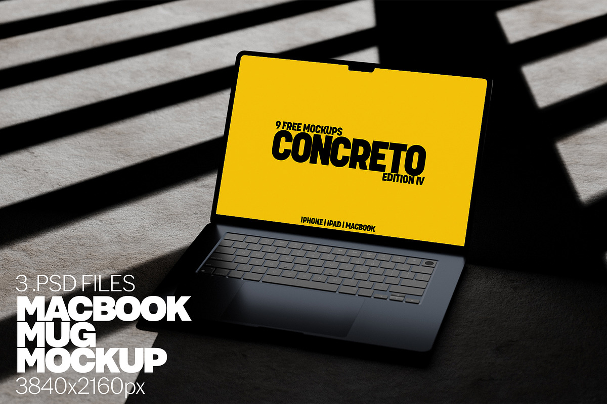 Concreto MacBook Air Mockup Bundle, a Mac Mockup by Banana Mockups (Photo 1 of 5)