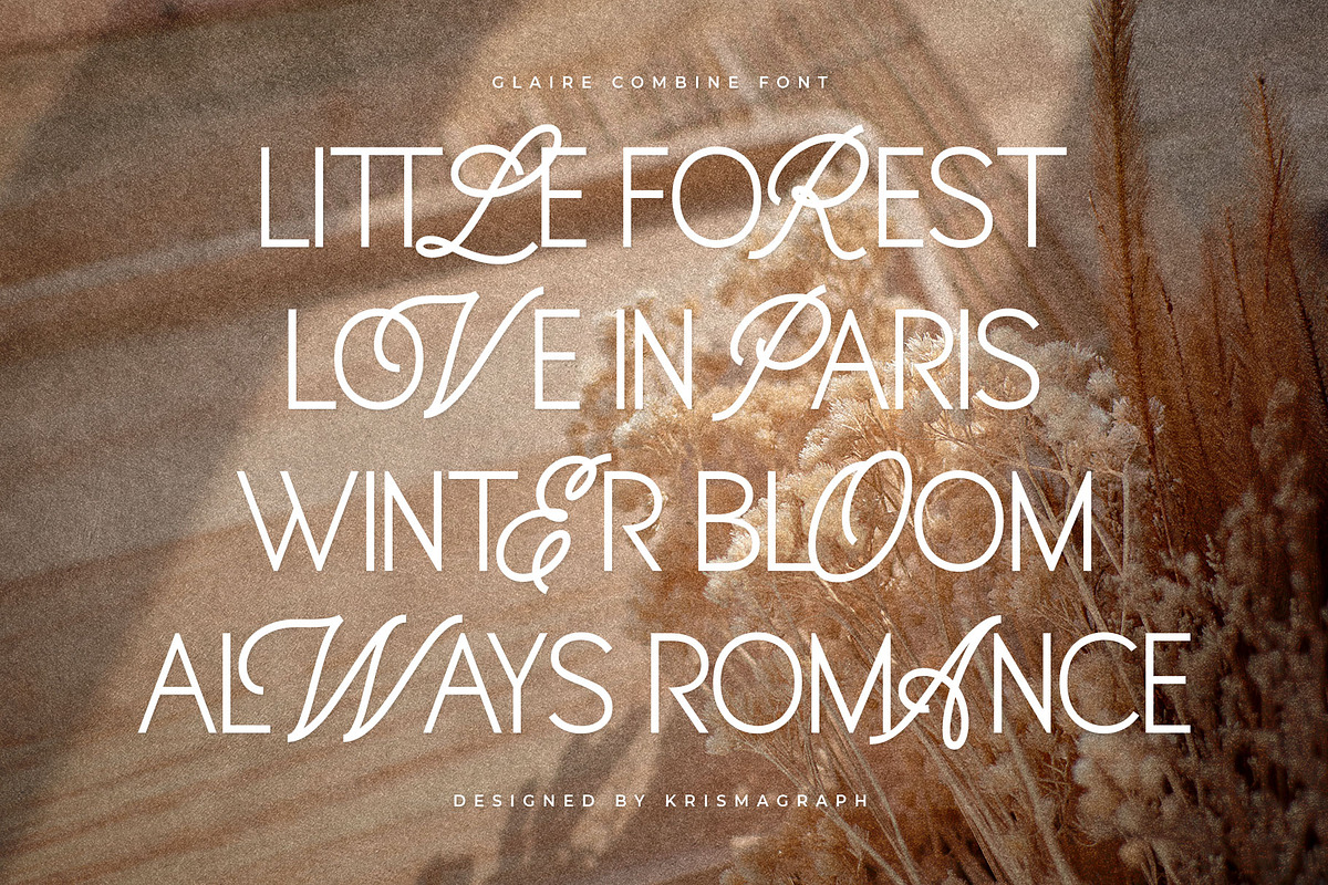 Glaire | Combined Font, a Sans Serif Font by Krismagraph (Photo 4 of 12)