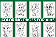Cute Dinosaur Coloring Pages For Kid, a Brochure Template by Design Station (Thumbnail 2 of 6)