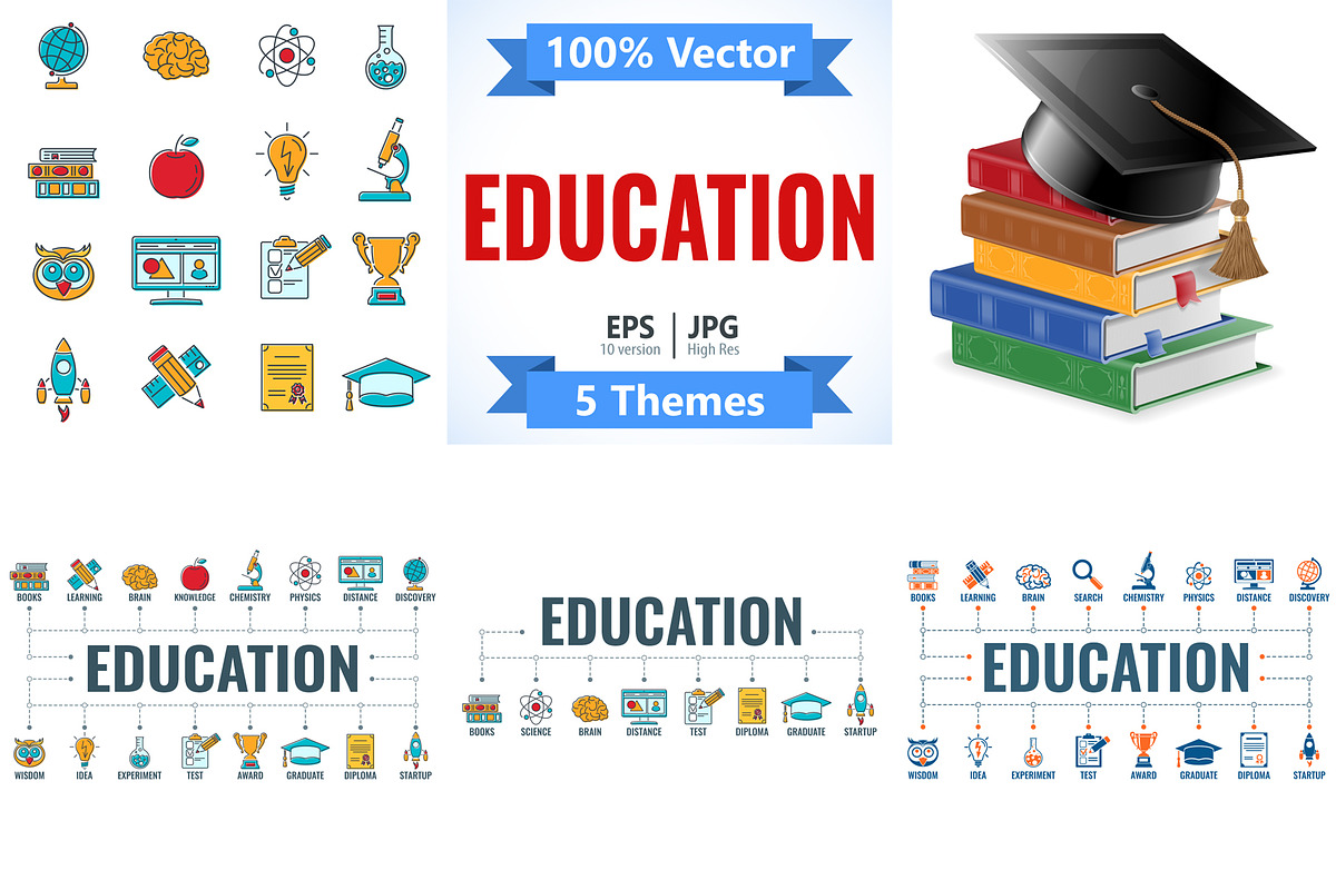 Education and Learning Banners, an Education Illustration by TAlex (Photo 1 of 6)