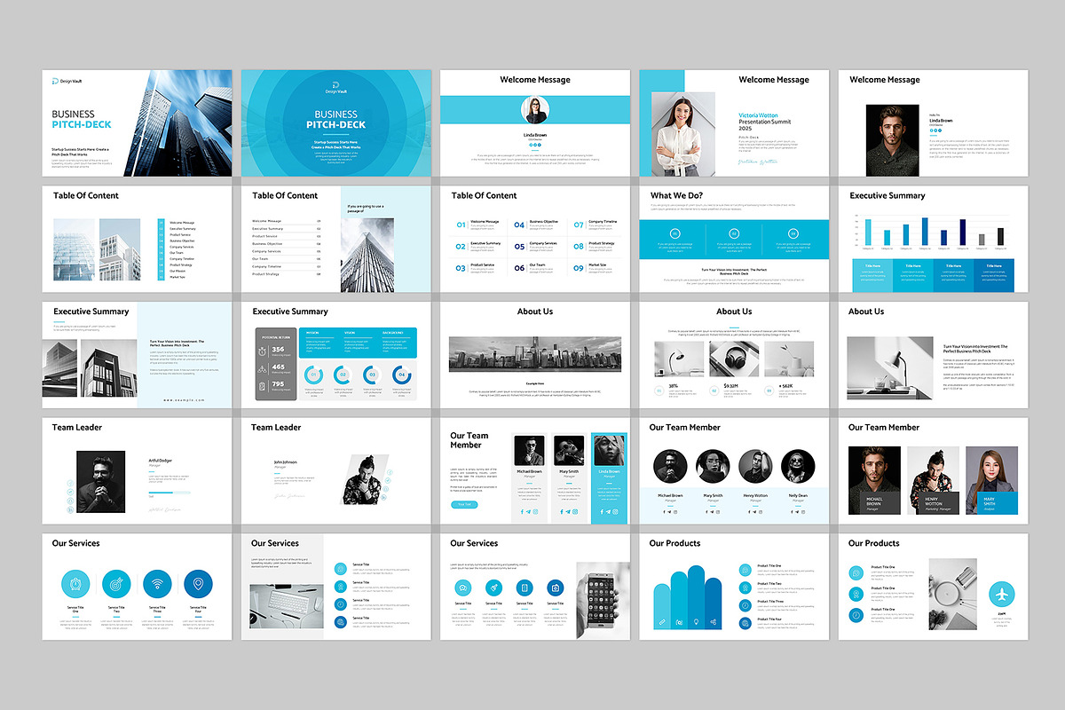 Business Pitch Deck PowerPoint, a Presentation Template by Design Vault (Photo 2 of 7)