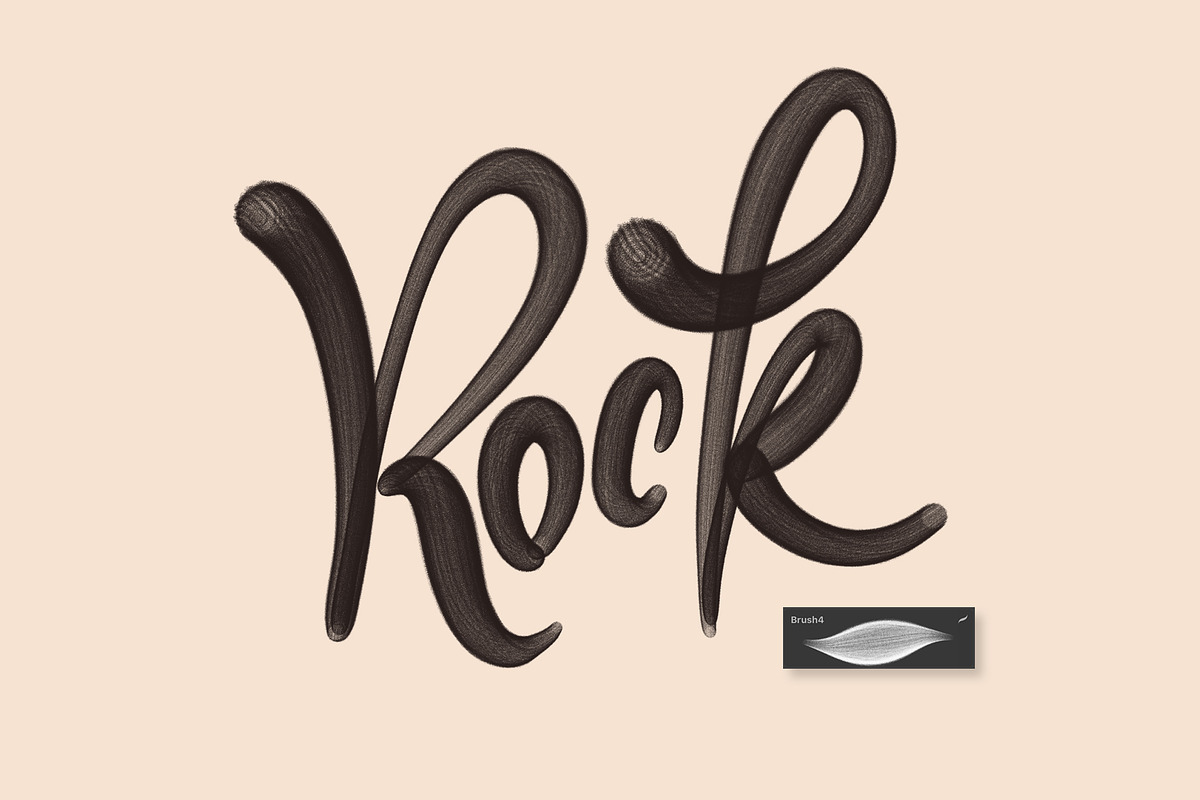 40+ Procreate Lettering Brushes, a Brush Add-On by Nurmiftah (Photo 12 of 18)
