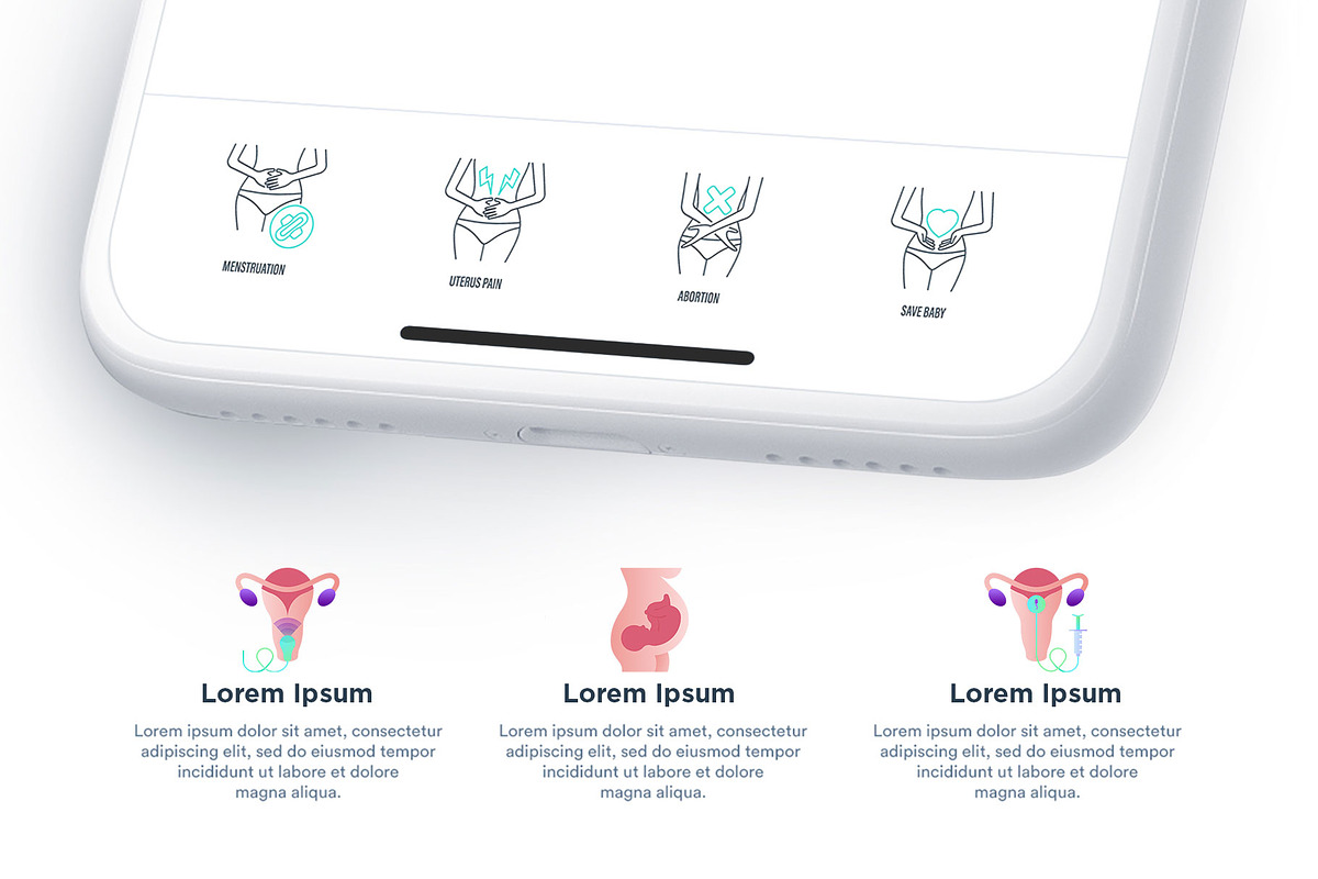 Gynecology | 32 Icons Set Hand Drawn, an Outline Icon by Marina Silence (Photo 12 of 18)