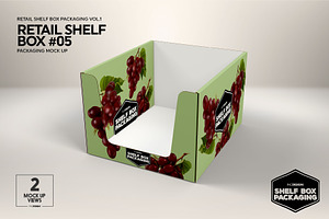 Retail Shelf Box 05 Packaging Mockup