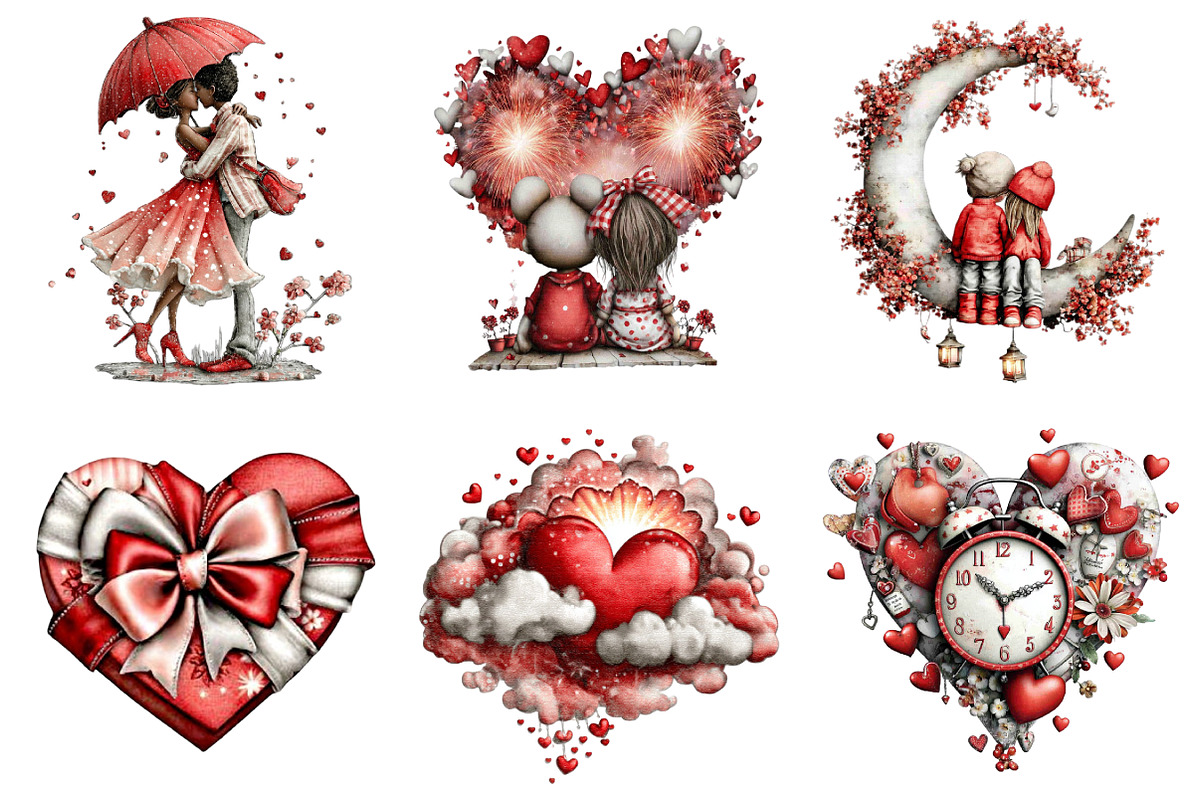 Watercolor Romance Clipart, a Graphic by CitraGraphics (Photo 2 of 4)