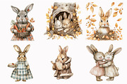 Autumn Rabbits Clipart, an Illustration by Design Market (Thumbnail 5 of 5)