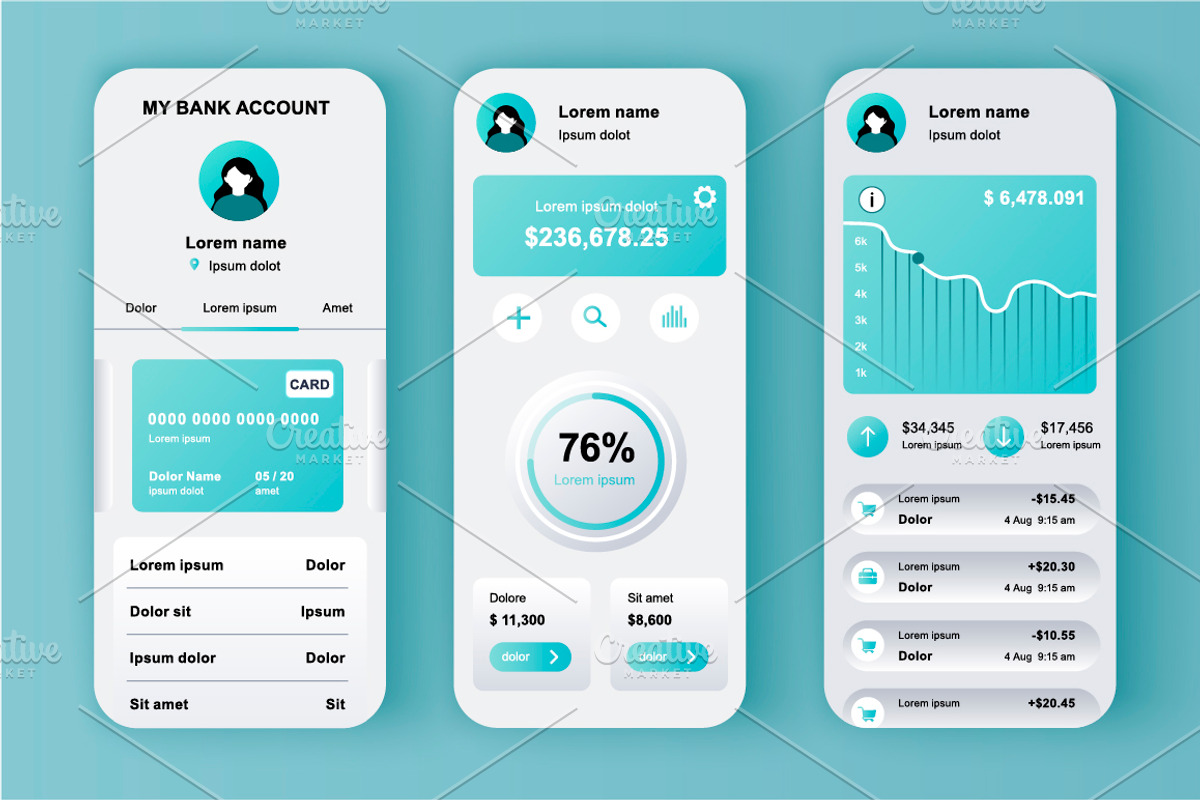 Unique Mobile App UI Kit, an App Template by alexdndz (Photo 2 of 36)