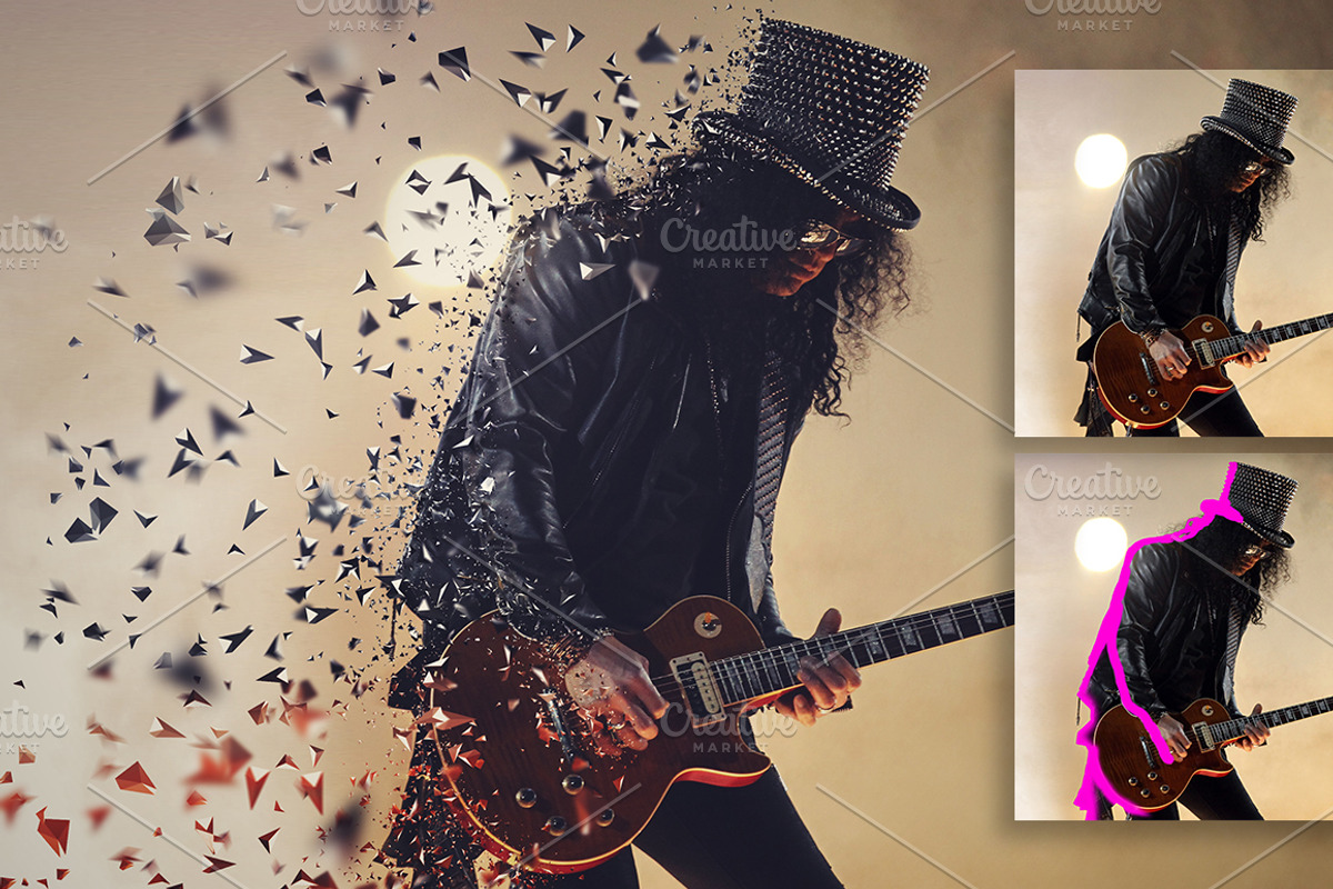 3D Polygon Shatter Photoshop Action, an Action Add-On by MockupSpace (Photo 7 of 7)