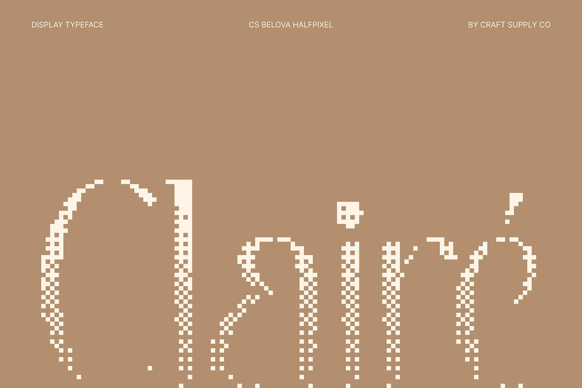 CS Belova Halfpixel, a Serif Font by Craft Supply Co. (Photo 2 of 8)