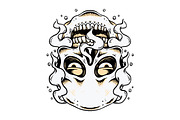 Surreal Lazy Skull Illustration, an Object Illustration by Decoconio Design (Thumbnail 3 of 3)