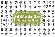 set of vector roses silhouettes, an Illustration by Amazin_art (Thumbnail 1 of 17)