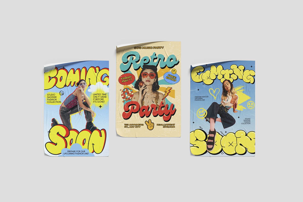 Poster Mockup For Branding, an Advertising Mockup by AnasStudio (Photo 3 of 5)