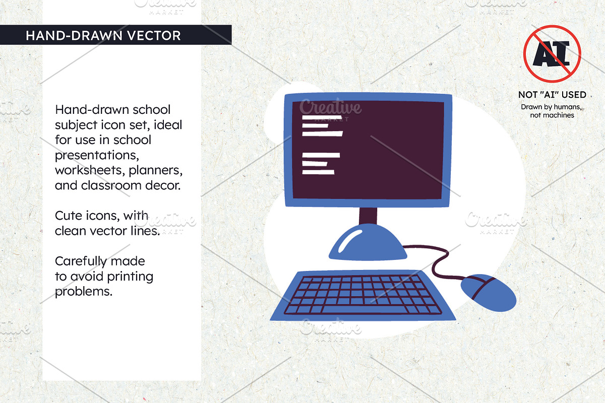 School Subject Icon Set, a Solid Icon by insemar (Photo 2 of 4)