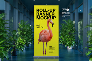 High-Impact Roll-up Banner Mockups i, an Advertising Mockup by Elite Mockups