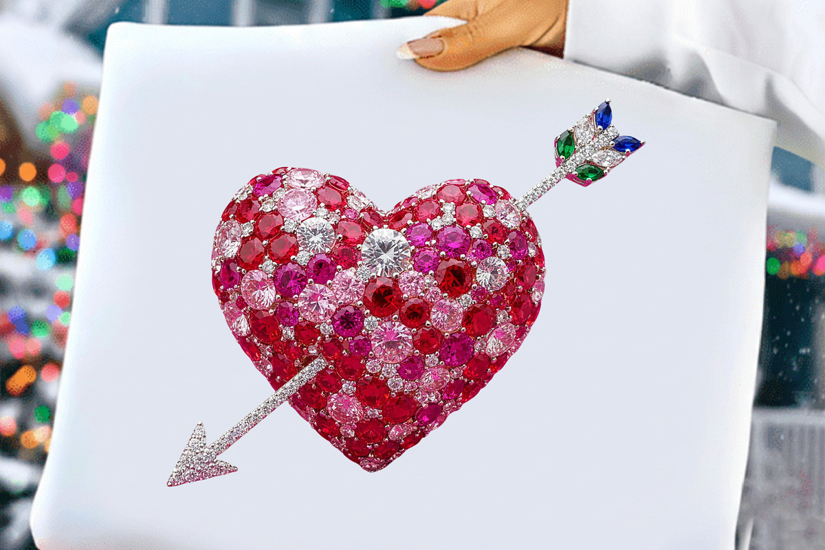Diamond Glitter Valentine Heart Png, an Illustration by DreamCafeArt (Photo 1 of 4)