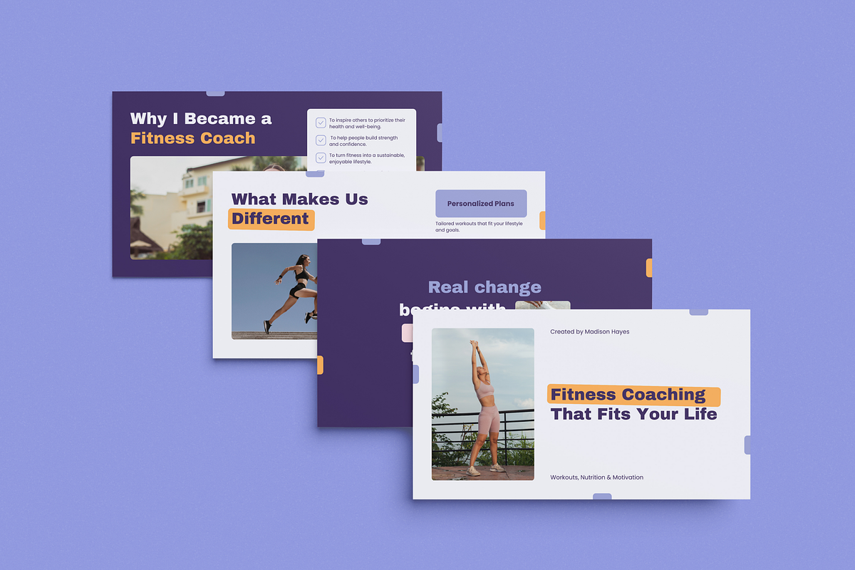 Fitness Coach Slide Deck Template, a Presentation Template by Mirely Creative Co (Photo 3 of 9)