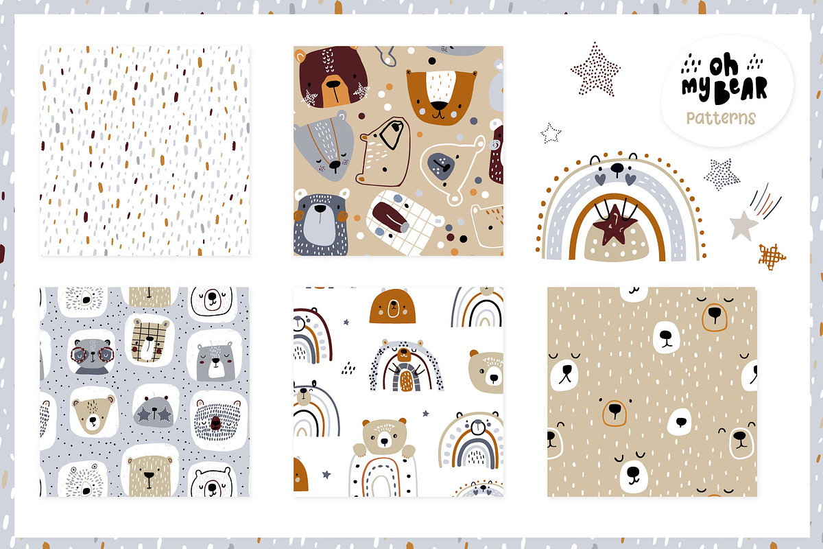 Oh my Bear! graphic collection, a Pattern Graphic by solmariart (Photo 4 of 15)