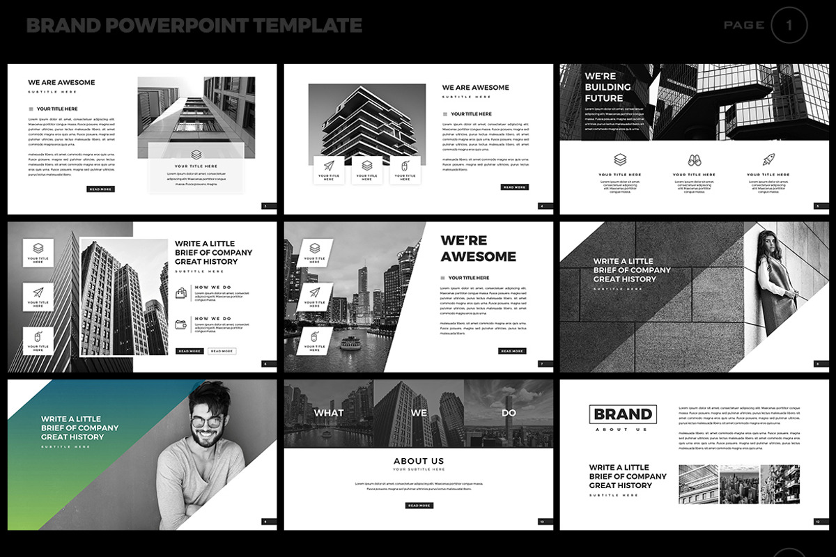 Brand Powerpoint Template, a Presentation Template by iHemalaya (Photo 2 of 13)