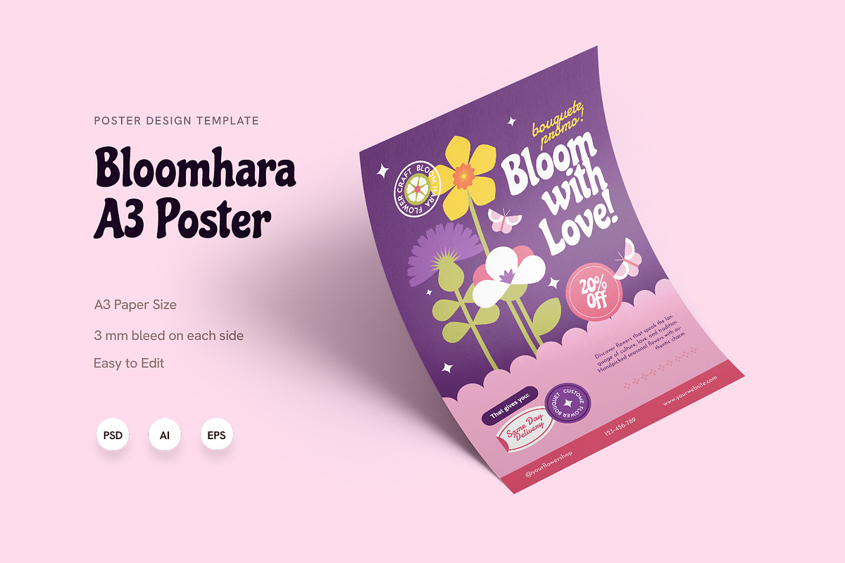 Bloomhara - Poster, a Poster Template by Fannan Studio (Photo 1 of 3)