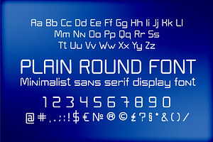 Plain Round Sans Serif Font