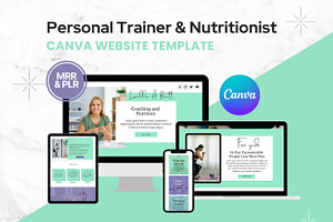 Personal Trainer Canva Website, a Landing Page Template by Digital Content Mix