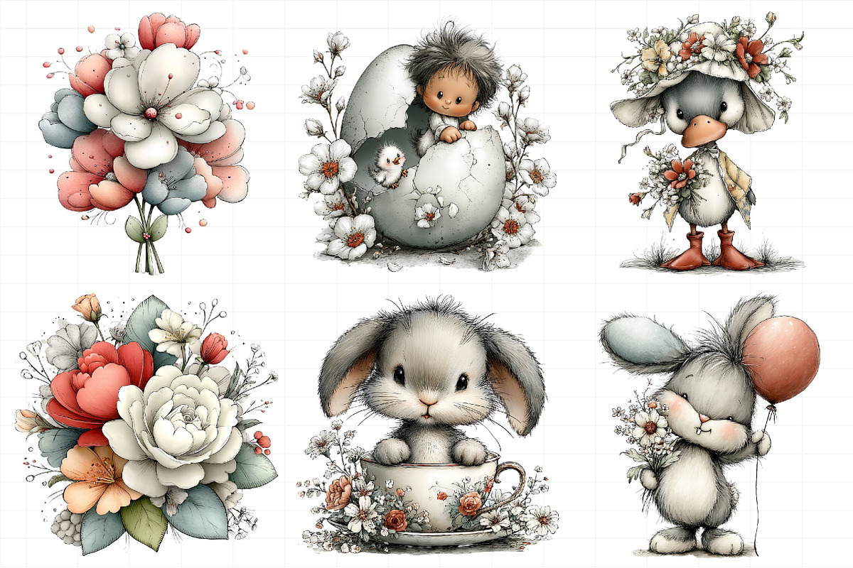 Whimsical Spring Clipart PNG, an Illustration by Daily.Designs (Photo 8 of 8)