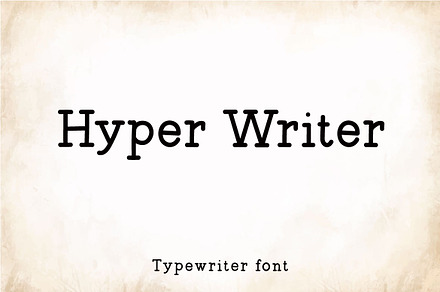 Hyper Writer - Typerwriter Font, a Handwritten Font by Mightyfire