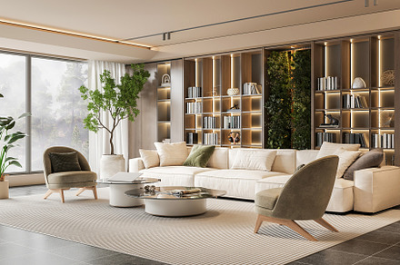 Modern Oasis: Living Room