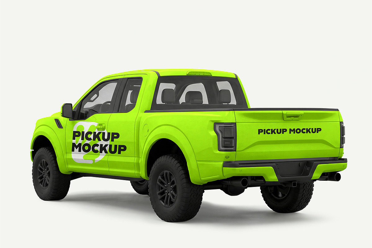 Pickup Truck & Delivery Van Mockup, an Advertising Mockup by graphypix (Photo 8 of 15)