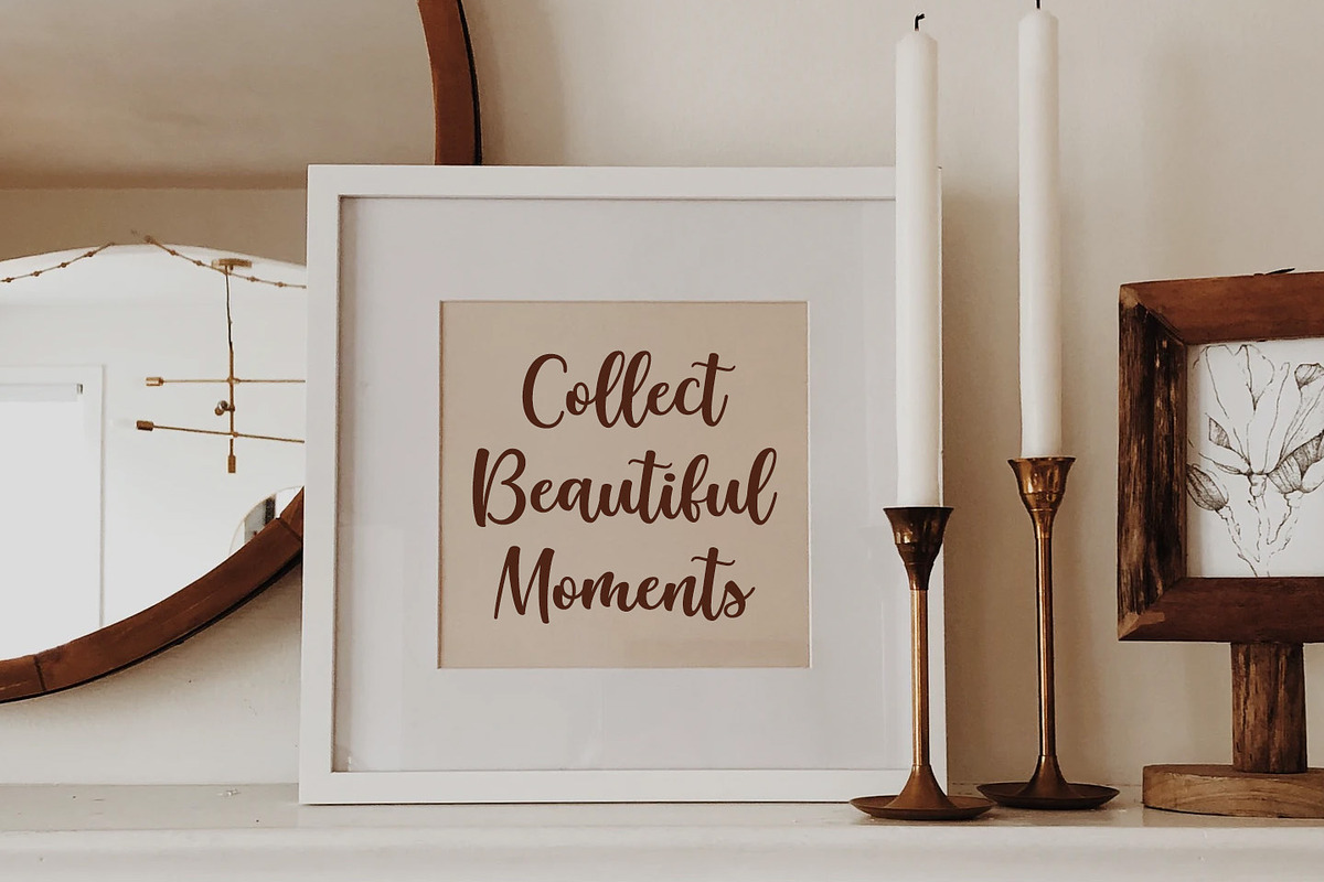 Reghina Marinka - Modern Script Font, a Script Font by Kotak Kuning Studio (Photo 4 of 9)