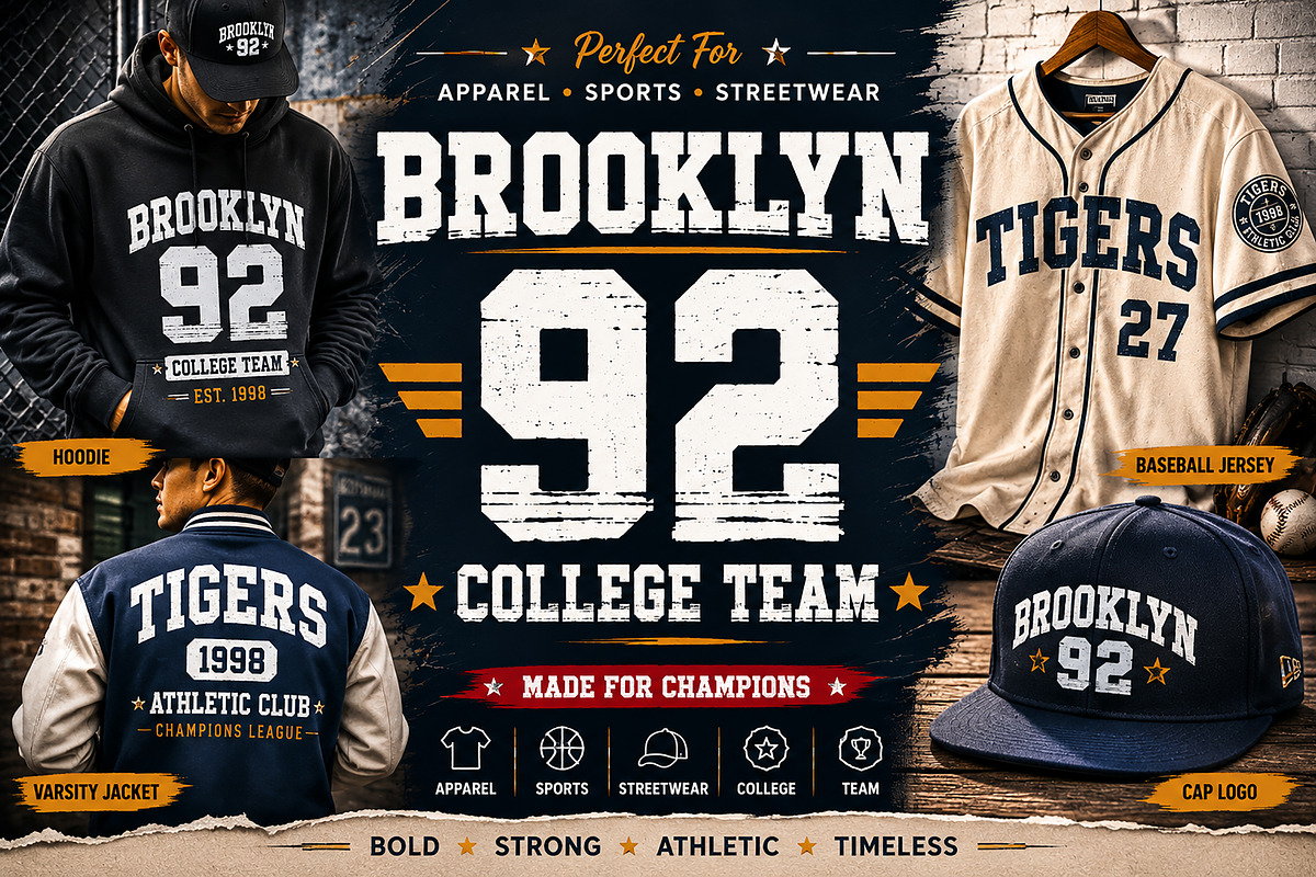 Athletic Varsity, a Slab Serif Font by Wow Magic (Photo 3 of 5)