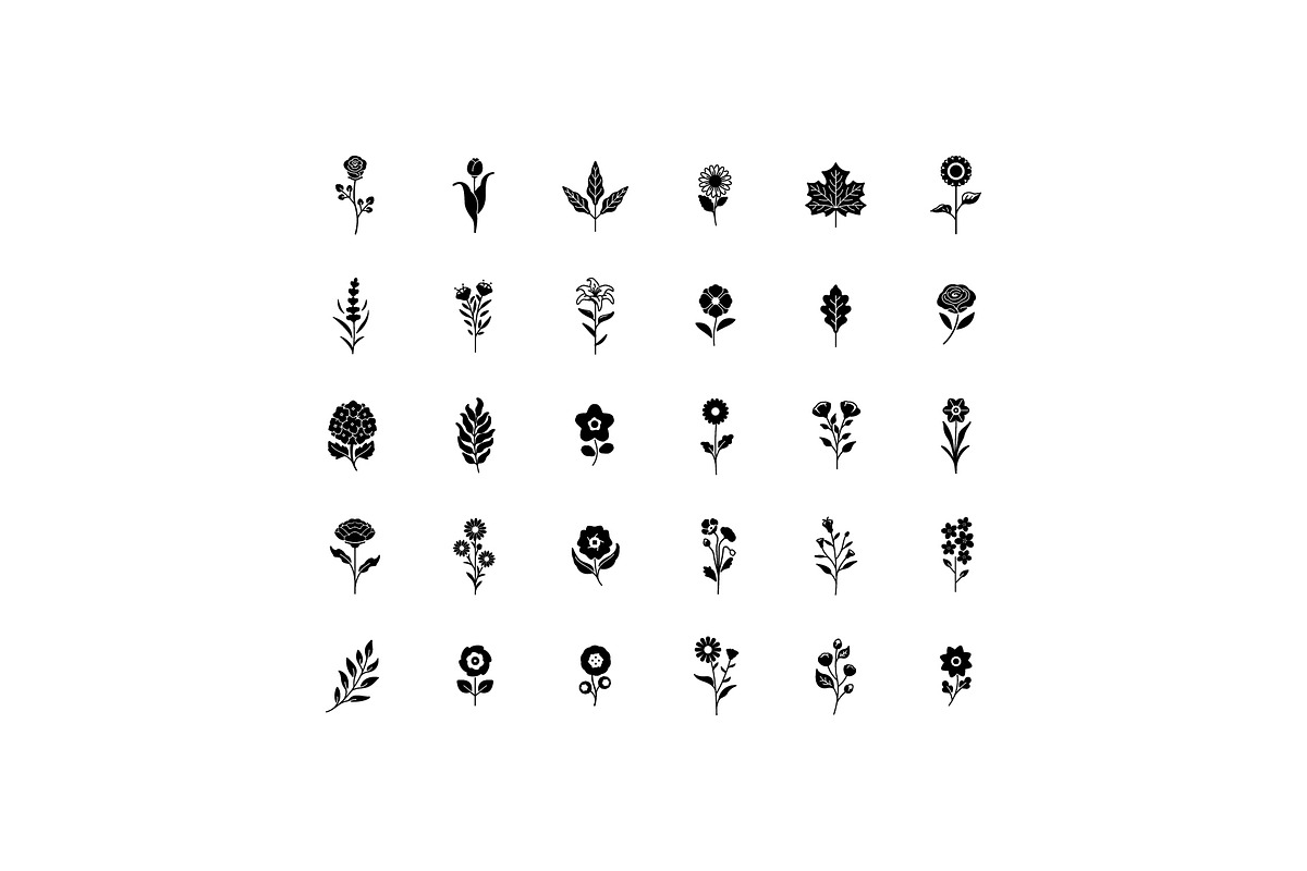 30 Elements Colorful of Flowers, an Illustration by Victoruler (Photo 5 of 5)