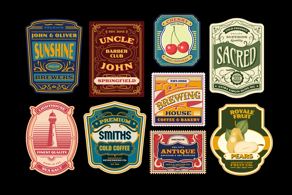 30 Vintage Badges & Retro Labels, an Object Graphic by Neodivisu (Photo 4 of 10)