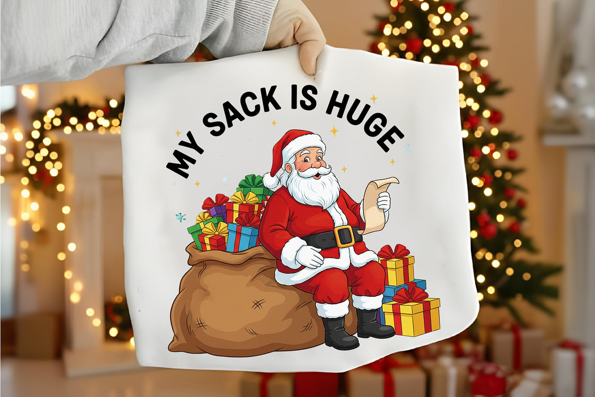 My Sack is Huge Funny Christmas PNG, an Illustration by Canvas Craft (Photo 6 of 6)