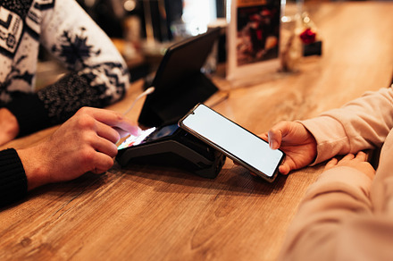 Cashless payment with NFC and phone, a Technology Photo by Lenor4ik