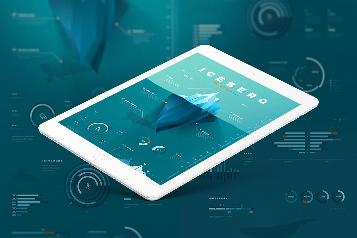Iceberg infographic, a Work Illustration by blauananas (Photo 2 of 8)