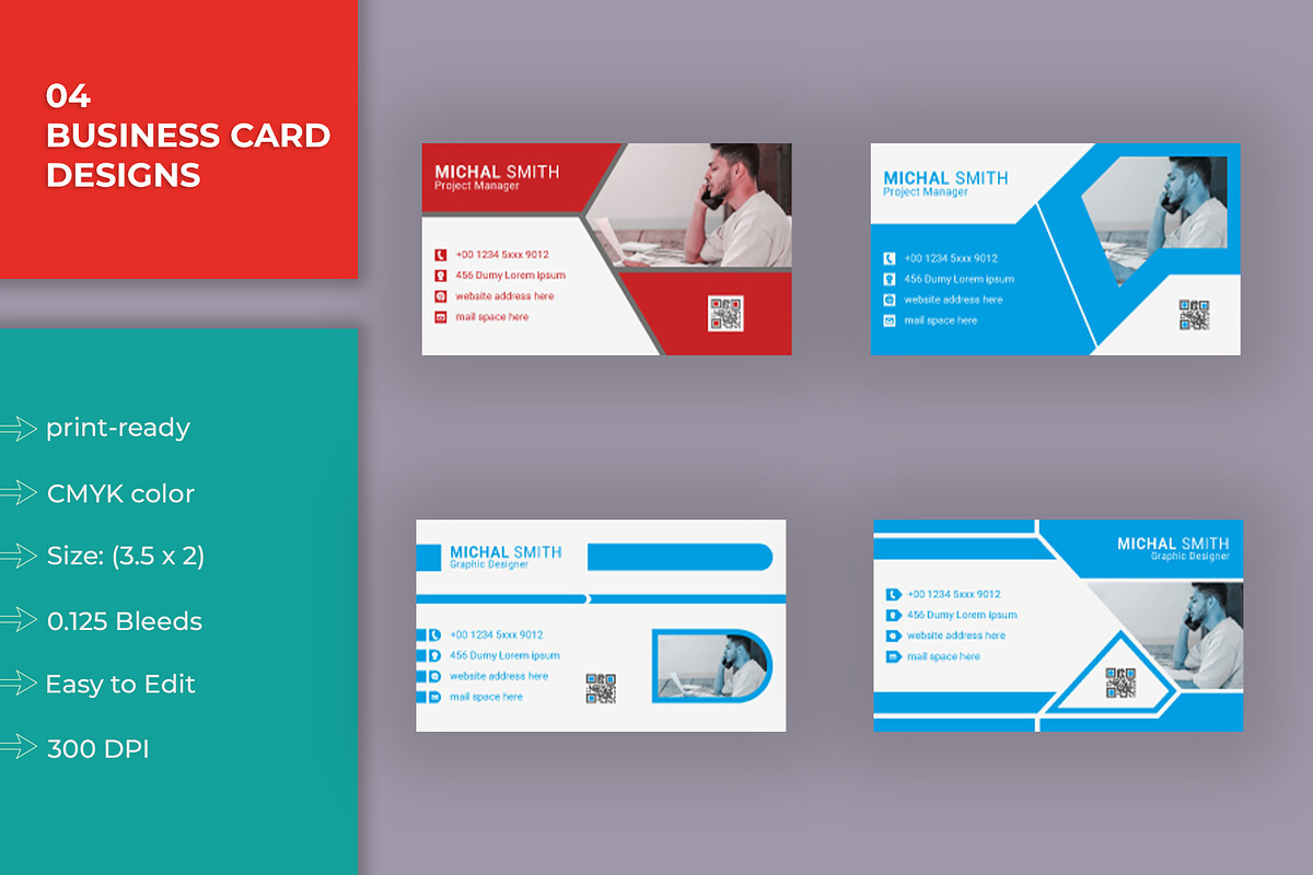 04 Business Card Design Templates, a Business Card Template by Lakhan1998 (Photo 1 of 5)